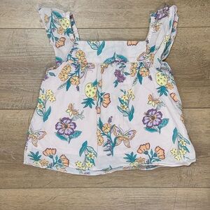 5 for $20 - Carter's Floral Butterfly Kids Blouse - Multicolor Size 4T